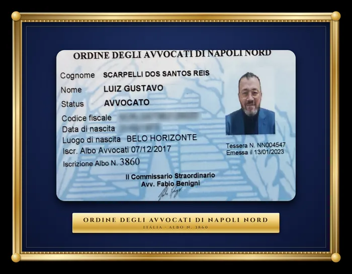 Carteira da Ordine degli Avvocati di Napoli Nord, Luiz Scarpelli
